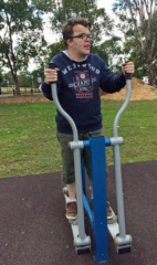 Mitchell in a park