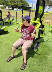 Mitchell at a park
