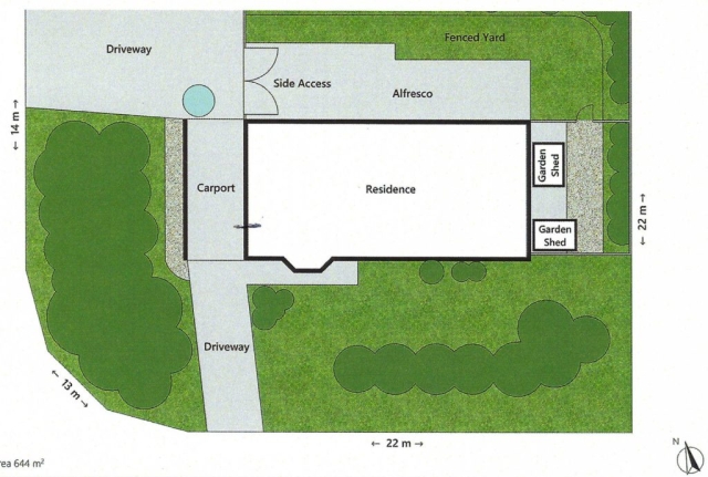 Lot plan for Mitchell's home